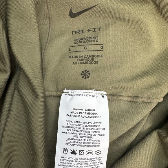 Nike One Women's High-Waisted Leggings (Maternity) in Olive Green Size Large/LP - Picture 11 of 12